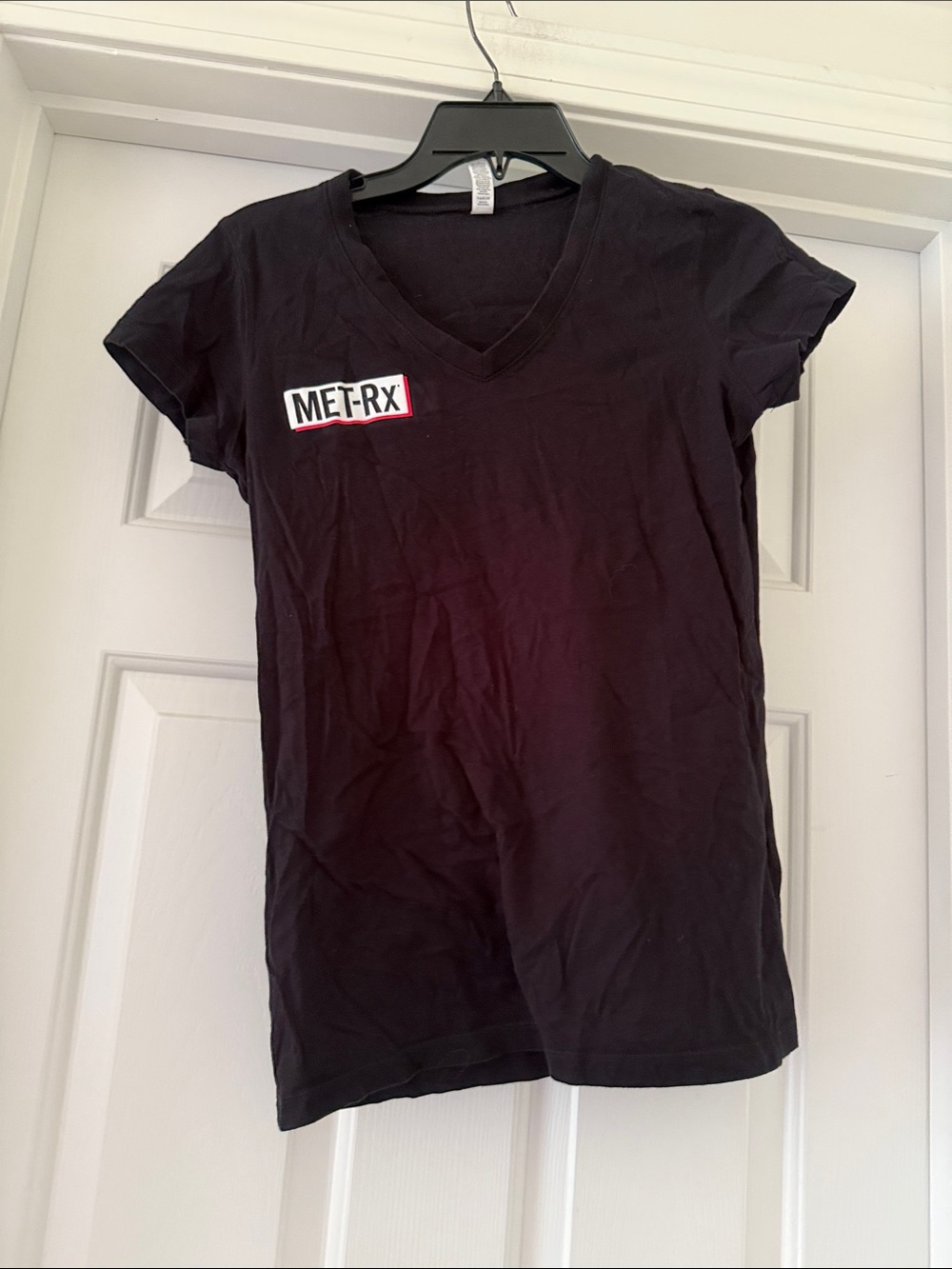 MET-Rx Black V-Neck Logo Tee